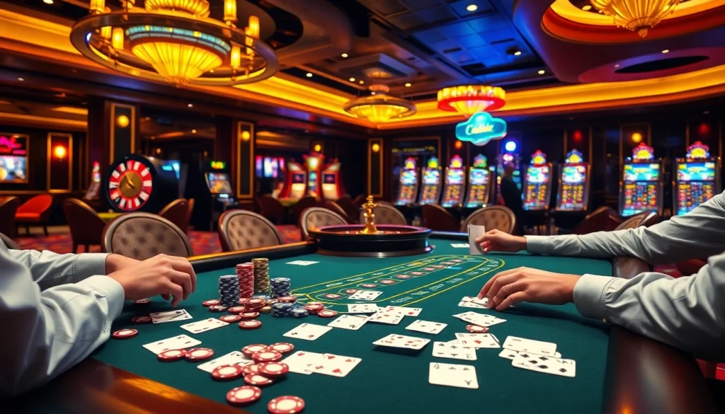 SP666 poker game table with exciting action, vibrant chips, and intense players strategizing their next move.